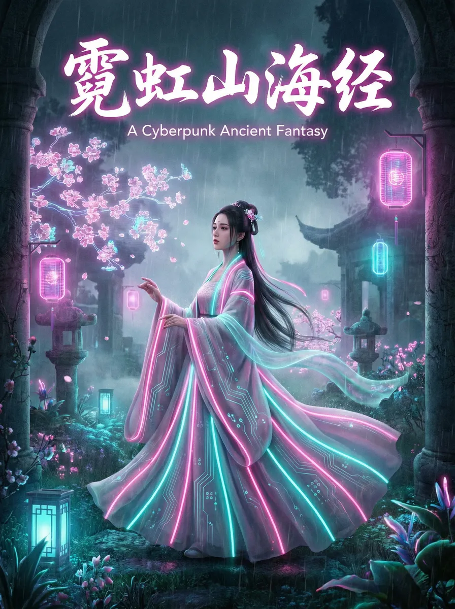 九色腾只 为高清而生 古风奇缘短剧 - 霓虹山海经海报
